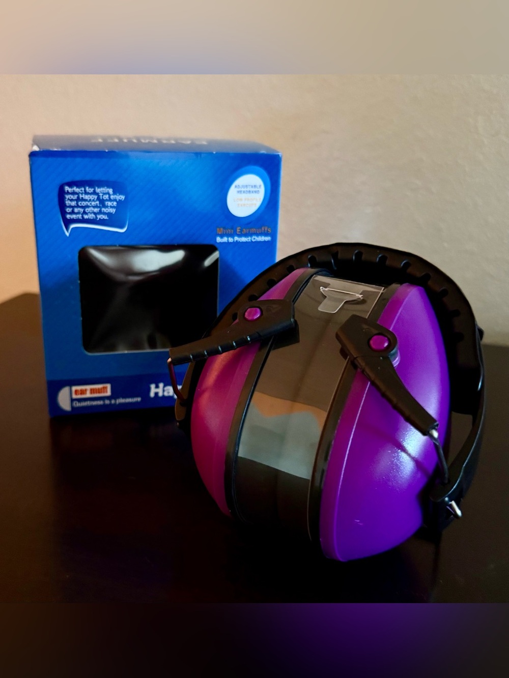 NWT Happy Baby Mini Earmuffs Purple Noise Reduction Hearing Protection - Picture 2 of 6